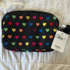 Kipling Heart Pattern Zip top Pouch